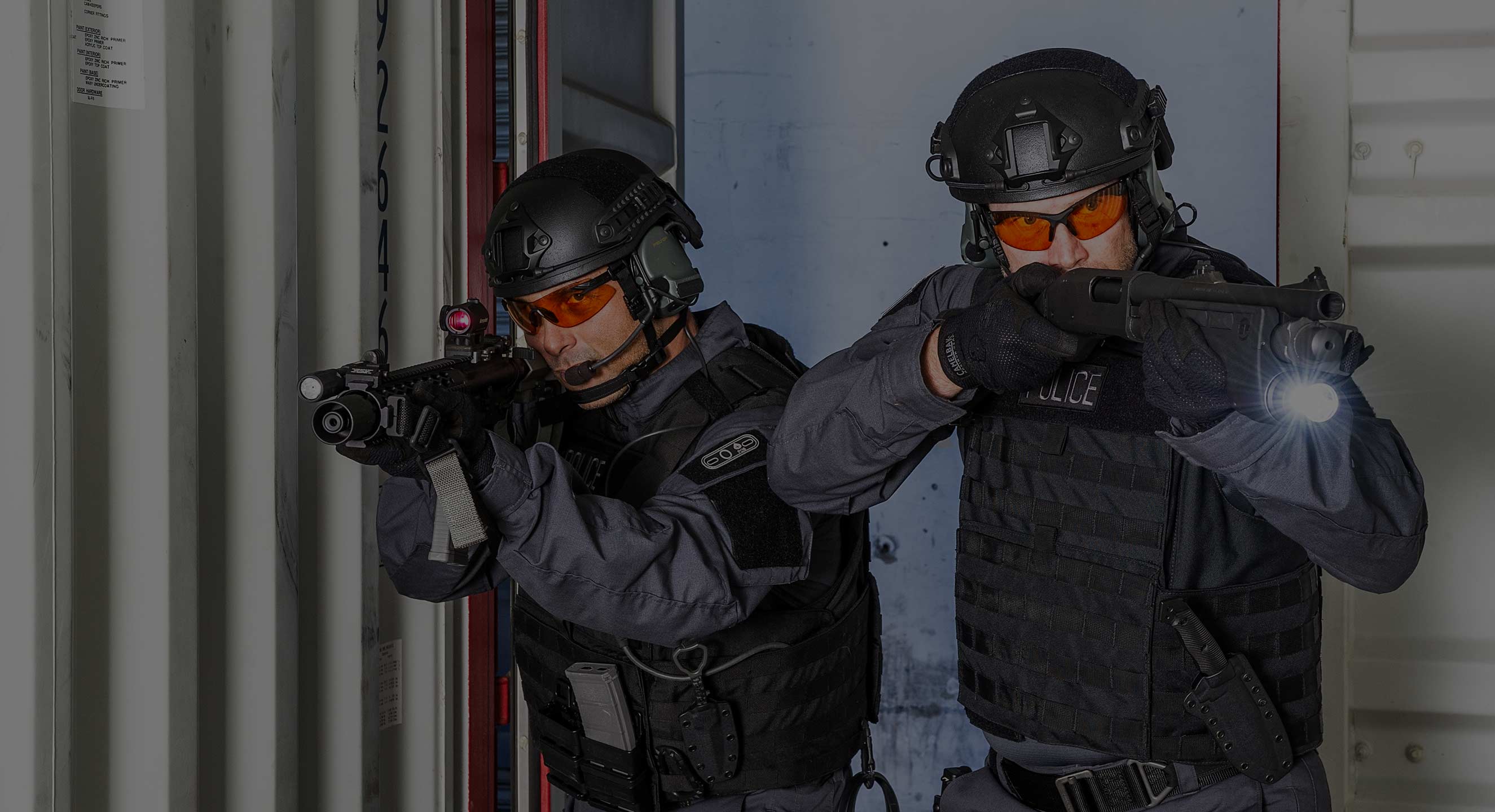 Protect the head with ballistic helmet